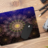 Kunst voor mousserende bloemen in de vrije nachtel muismat