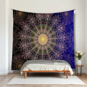 Kunst voor mousserende bloemen in de vrije nachtel wandkleed