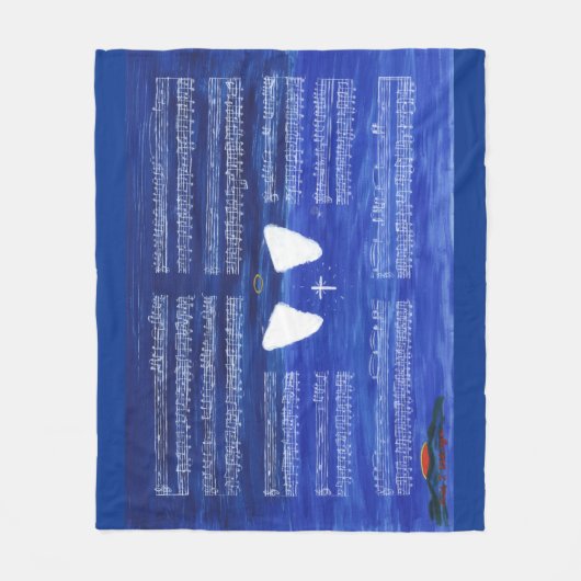 Kunst voor muziek op het werk fleece deken (Voorkant)