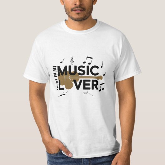 Kunst voor muziekliefhebbers overal t-shirt (Voorkant)