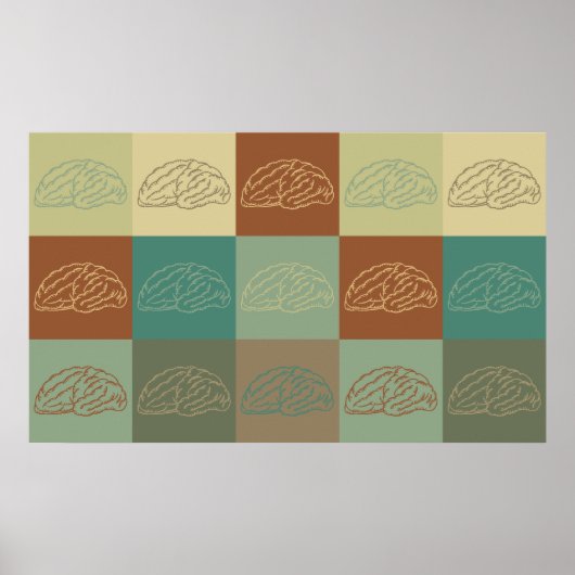 Kunst voor neurologie Pop Poster (Voorkant)