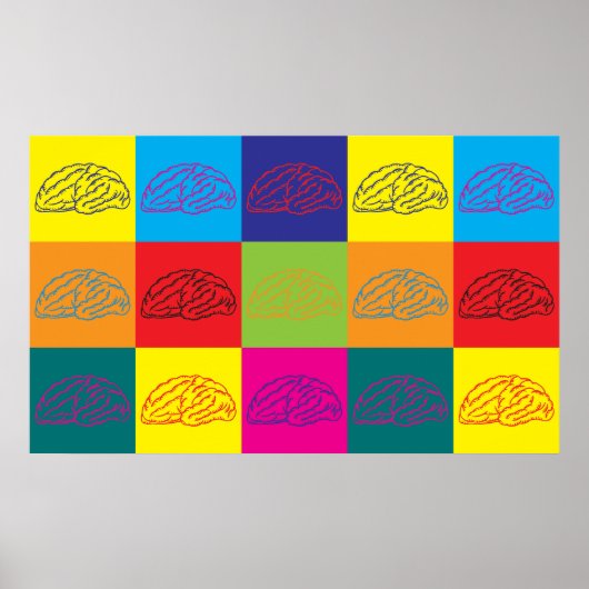 Kunst voor neurologie Pop Poster (Voorkant)