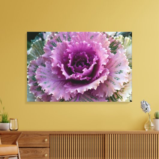 Kunst voor ornamental Kale Closeup Stretted Canvas (Insitu (Woonkamer))