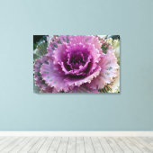 Kunst voor ornamental Kale Closeup Stretted Canvas Afdruk (Insitu (Houten vloer))