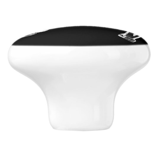 Kunst voor paarden en Hoefijzers Keramische Knop (Zijkant)