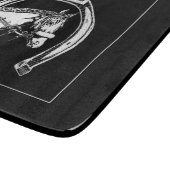 Kunst voor paarden en Hoefijzers Snijplank (Hoek)