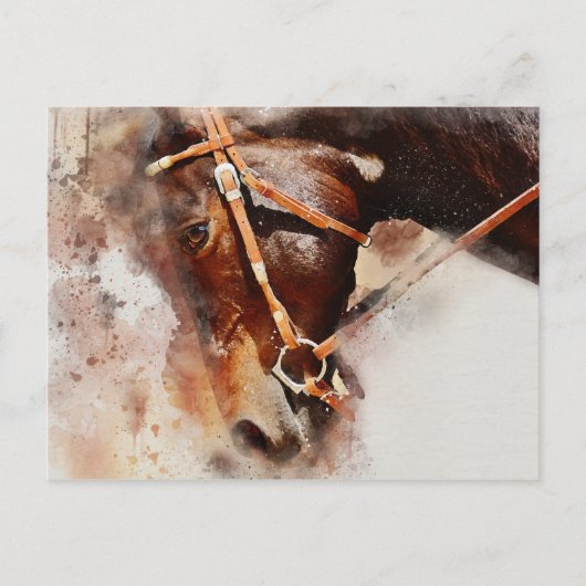 Kunst voor paardenWaterverf Briefkaart (Voorkant)
