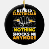 Kunst voor pensionering van elektriciens voor mann keramisch ornament (Achterkant)