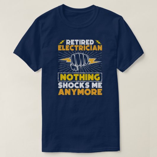 Kunst voor pensionering van elektriciens voor mann t-shirt (Design voorkant)