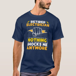 Kunst voor pensionering van elektriciens voor mann t-shirt