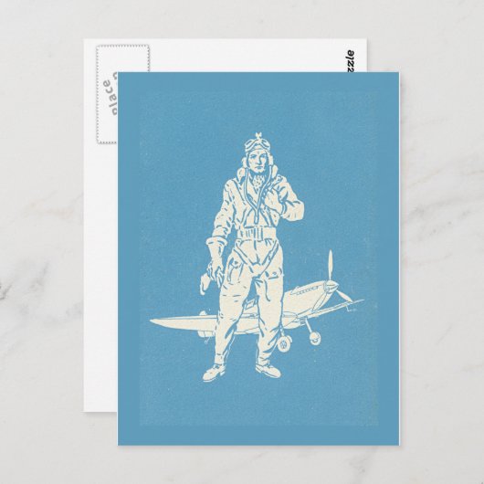 Kunst voor  piloten en vliegtuigen briefkaart (Voorkant / Achterkant)