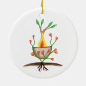 Kunst voor Plant van kinderen Keramisch Ornament (Achterkant)