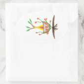 Kunst voor Plant van kinderen Ovale Sticker (Tas)