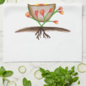 Kunst voor Plant van kinderen Theedoek (Gevouwen)