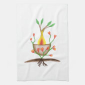 Kunst voor Plant van kinderen Theedoek (Verticaal)