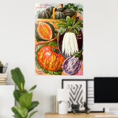 Kunst voor plantaardig zaad van  kinderen poster (Thuiskantoor)