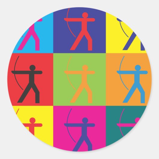 Kunst voor Pop Ronde Sticker (Voorkant)