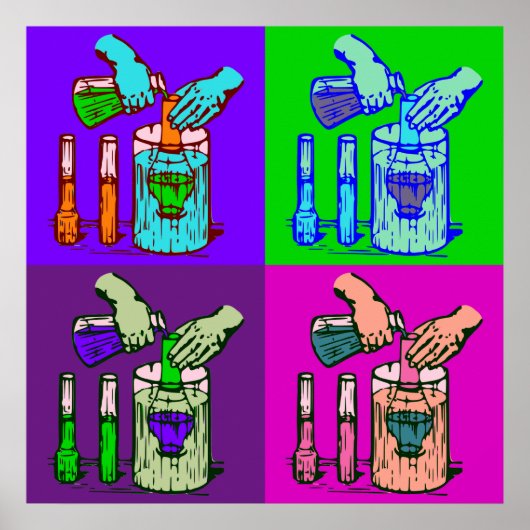 Kunst voor Pop voor chemische verdringing Poster (Voorkant)