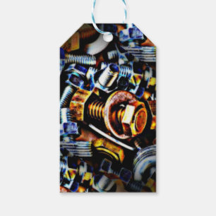 Kunst voor Poppen en bouten Cadeaulabel