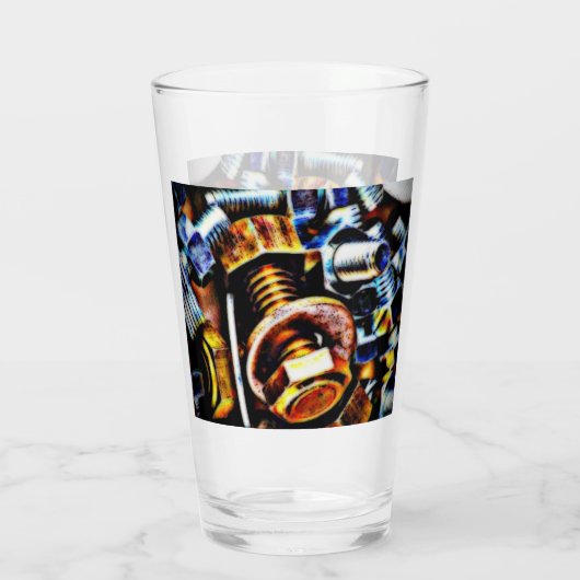 Kunst voor Poppen en bouten Glas (Achterkant)