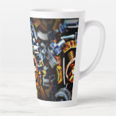 Kunst voor Poppen en bouten Latte Mok (Rechts)