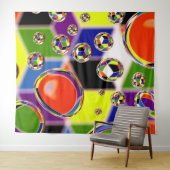 Kunst voor primaire kleuren wandkleed (In Situ (horizontaal))