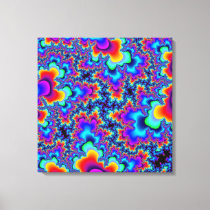 Kunst voor Rainbow Fractal Canvas Afdruk