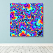 Kunst voor Rainbow Fractal Canvas Afdruk (Insitu (Houten vloer))