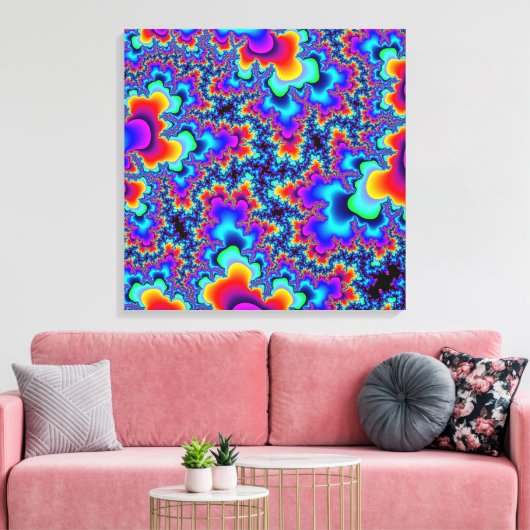 Kunst voor Rainbow Fractal Canvas Afdruk (Insitu (Woonkamer))