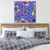 Kunst voor Rainbow Fractal Canvas Afdruk (Insitu (Slaapkamer))