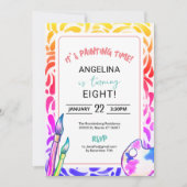 Kunst voor regenboog schilderen meisje van de Birt Kaart (Voorkant)