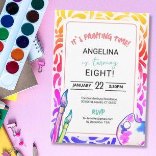 Kunst voor regenboog schilderen meisje van de Birt Kaart