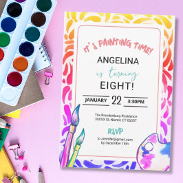 Kunst voor regenboog schilderen meisje van de Birt Kaart