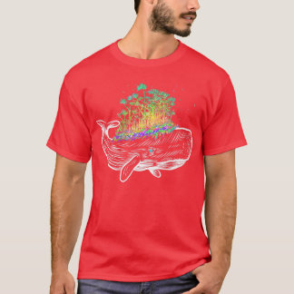 Kunst voor regenboogbossen op walviseiland t-shirt