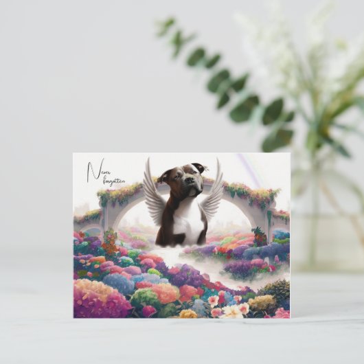 Kunst voor Regenboogbrug condoleance kaart (Staand voorkant)