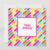 Kunst voor regenboogdiagonaal - lijnenpatroon (Achterkant)