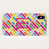 Kunst voor regenboogdiagonaal - lijnenpatroon Case-Mate iPhone case (Achterkant (horizontaal))