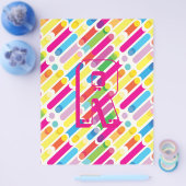 Kunst voor regenboogdiagonaal - lijnenpatroon flyer (Enkel)