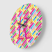 Kunst voor regenboogdiagonaal - lijnenpatroon grote klok (Hoek)