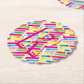 Kunst voor regenboogdiagonaal - lijnenpatroon kartonnen onderzetters (Gekanteld)