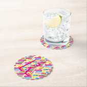 Kunst voor regenboogdiagonaal - lijnenpatroon kartonnen onderzetters (Insitu)