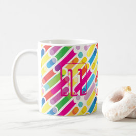 Kunst voor regenboogdiagonaal - lijnenpatroon koffiemok