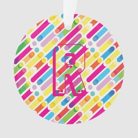 Kunst voor regenboogdiagonaal - lijnenpatroon ornament (voorkant)