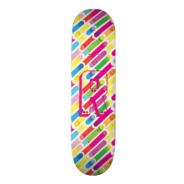 Kunst voor regenboogdiagonaal - lijnenpatroon persoonlijk skateboard