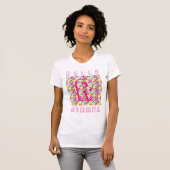 Kunst voor regenboogdiagonaal - lijnenpatroon t-shirt (Voorkant volledig)