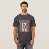 Kunst voor regenboogdiagonaal - lijnenpatroon t-shirt (Voorkant volledig)