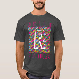 Kunst voor regenboogdiagonaal - lijnenpatroon t-shirt