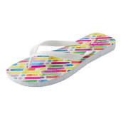 Kunst voor regenboogdiagonaal - lijnenpatroon teenslippers (Schuin)