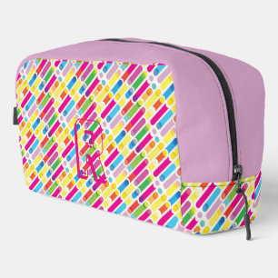Kunst voor regenboogdiagonaal - lijnenpatroon toilettasje