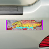 Kunst voor regenboogforel bumpersticker (Op auto)